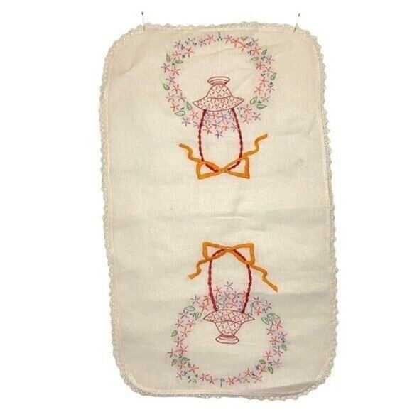 Lot of 3 Vintage Dresser Scarves Table Runners Embroidery Cross Stitch - Picture 2 of 7